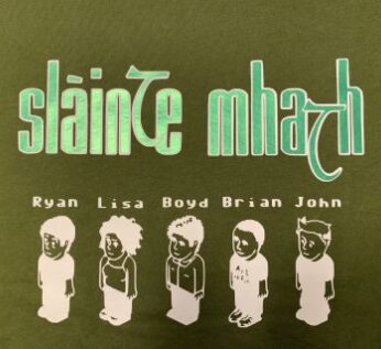 Green slainte mhath unisex t-shirt with emerald and white